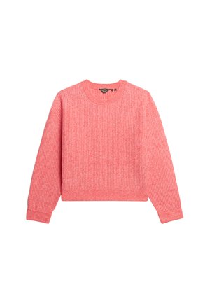 Superdry & Co, CREW NECK   - Striktrøje - coral red twist
