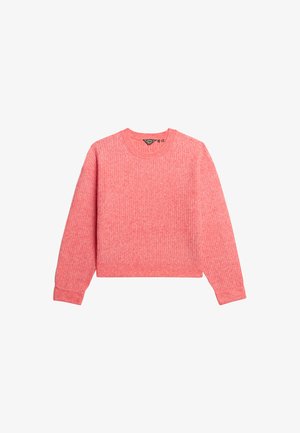 Superdry & Co, CREW NECK - Striktrøje - coral red twist