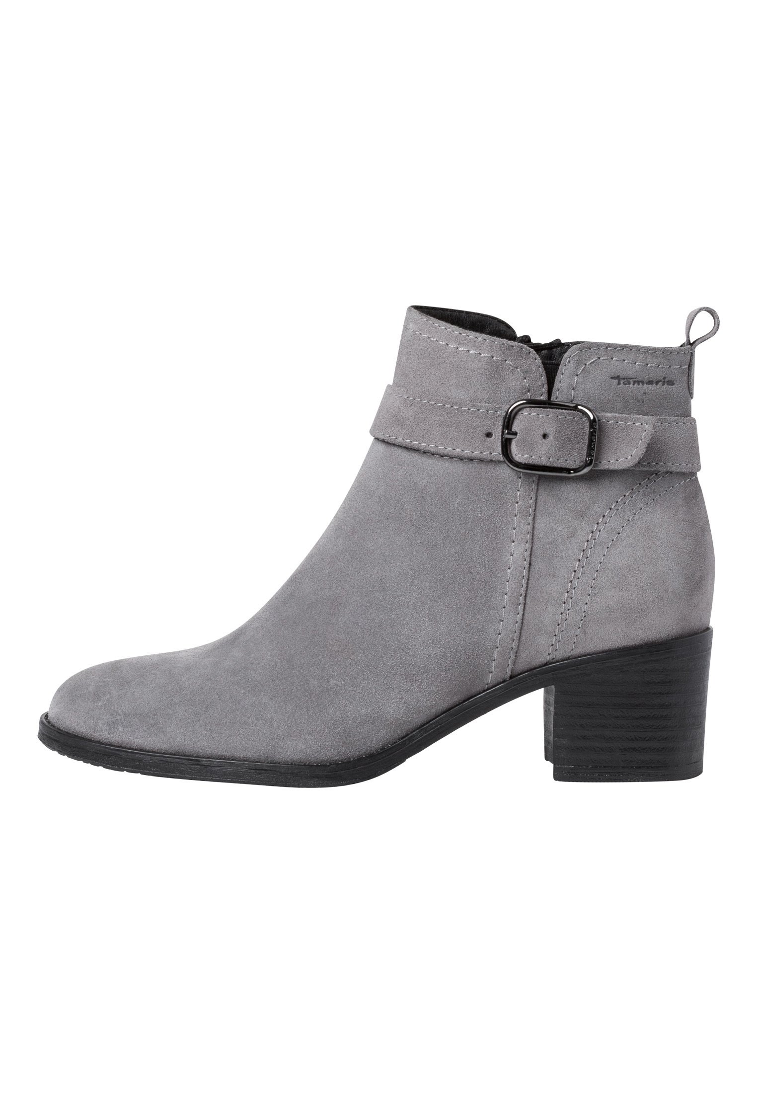 Tamaris Korte laarzen - grey suede/grijs - Zalando.nl