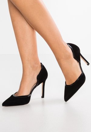 Højhælede pumps - black