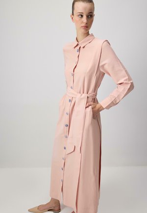 BELTED POPLIN  - Tričkové šaty - pink