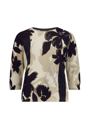 Betty Barclay, BETTY BARCLAY MIT FLEDERMAUSÄRMELN STRICKPULLOVER - Pullover - beige schwarz