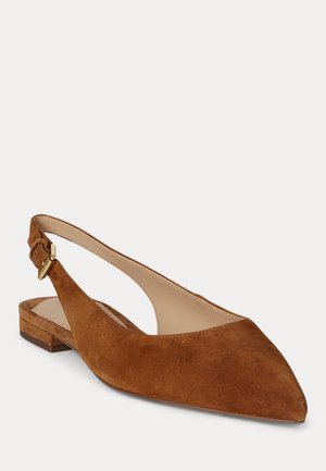 Lauren Ralph Lauren LONDYN SUEDE SLINGBACK FLAT - Ballerinasko m/ rem - lauren tan