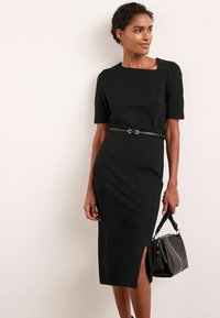 Next - TAILORED PONTE MIDI DRESS - Egyenes szabású ruha - black Miniatűr kép 1