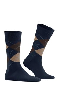 Burlington EDINBURGH - RAUTENMUSTER ARGYLE CLIP - Chaussettes - marine braun