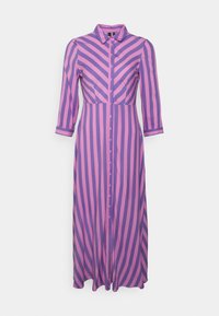 YAS YASSAVANNA LONG SHIRT DRESS - Maxikleid - black/ white stripes/schwarz