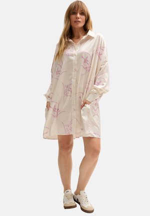 KRISTY BUTTON DOWN LARGE FLORAL - Blusenkleid - natural