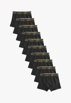10 PACK - Boxeri - black with gold waistband