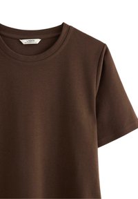 Lindex T-shirt basic - dark dusty brown