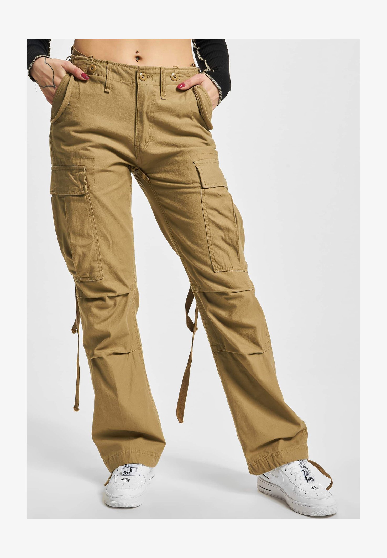 Pantaloncini Cargo Donna Vcansion – Cotone Elastico Vita Alta Con Coulisse – Multitasche, Vestibilità Ampia