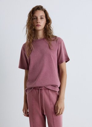 Calliope, T-SHIRT TINTA UNITA - T-shirt basic - malva