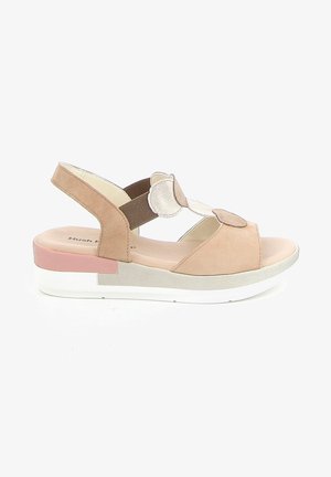 MIROP - Sandalen met plateauzool - beige