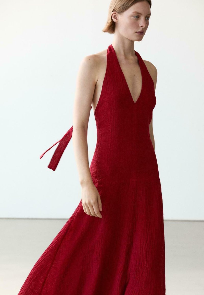 halter neck bridesmaid dress Tilly Satin High Neck Bridesmaid Dress main image 1