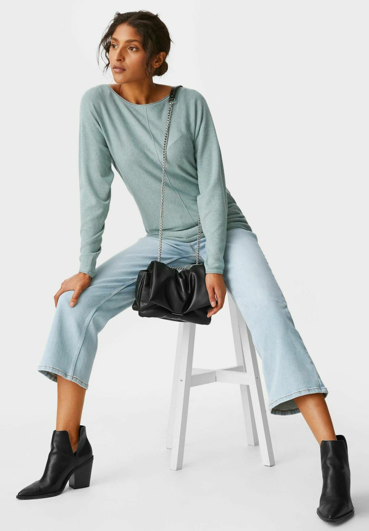 C\u0026A Jersey de punto - green melange/verde - Zalando.es