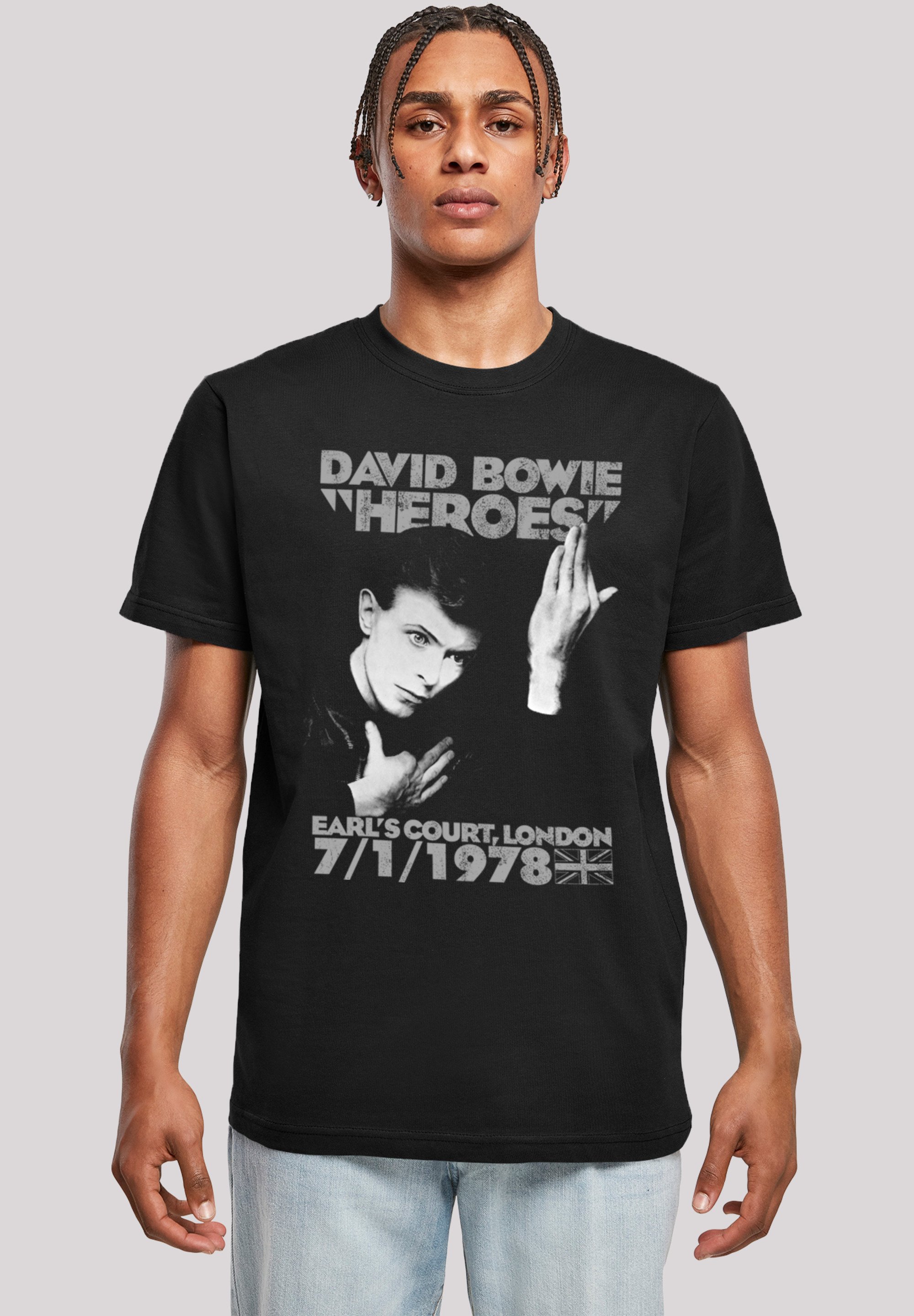 F4NT4STIC DAVID BOWIE EARLS COURT HEROES - Print T-shirt - black