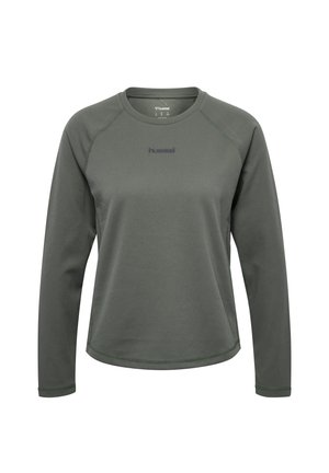 Hummel, HUMMEL HMLMOMENTUM W T-SHIRT L/S - Langærmet T-shirt - olive