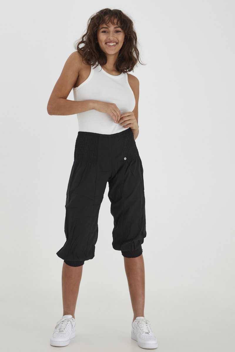 JILL WIDE CAPRI Short black