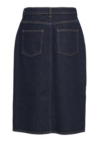 Object OBJHARLOW MIDI - Gonna di jeans - dark blue denim detai rinse wash