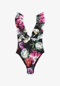 Geselecteerd, black photographic floral