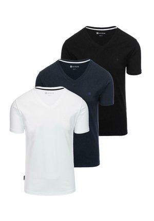 PACK 3 - Camiseta básica - black white navy