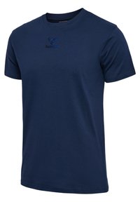 Hummel HMLACTIVE BEE CO S/S - Basic T-shirt - dress blues