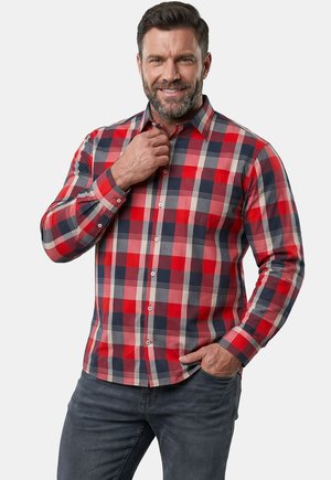 Men Plus, KAROHEMD, LANGARM, KENTKRAGEN, COMFORT FIT, BIS 8 XL - Overhemd - red