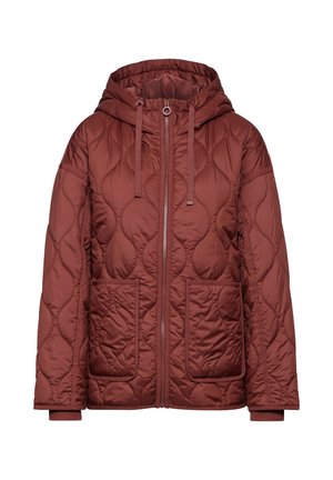 Gepolsterte, kapuzenjacke in Dunkelrot mit Vorderreißverschluss, zwei großen Taschen und gerippten Bündchen für zusätzlichen Wärme. Hergestellt aus hochwertigem Material.