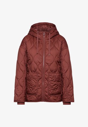 Gepolsterte, kapuzenjacke in Dunkelrot mit Vorderreißverschluss, zwei großen Taschen und gerippten Bündchen für zusätzlichen Wärme. Hergestellt aus hochwertigem Material.