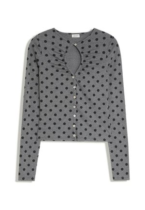 Bershka, LONG-SLEEVED CARDIGAN - Gilet - mottled dark grey