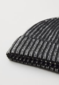 KNITID PLATED TURN BACK BEANIE - Lue - charcoal/supergrey