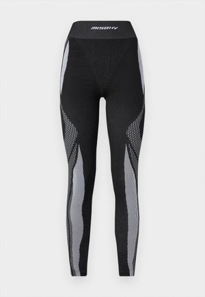 PERFORMA - Leggings - Trousers - black/white