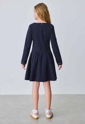 Baker by Ted Baker, REGULAR FIT - NAVY PONTE SCALLOP EDGE DROP WAIST DRESS - Day dress - navy