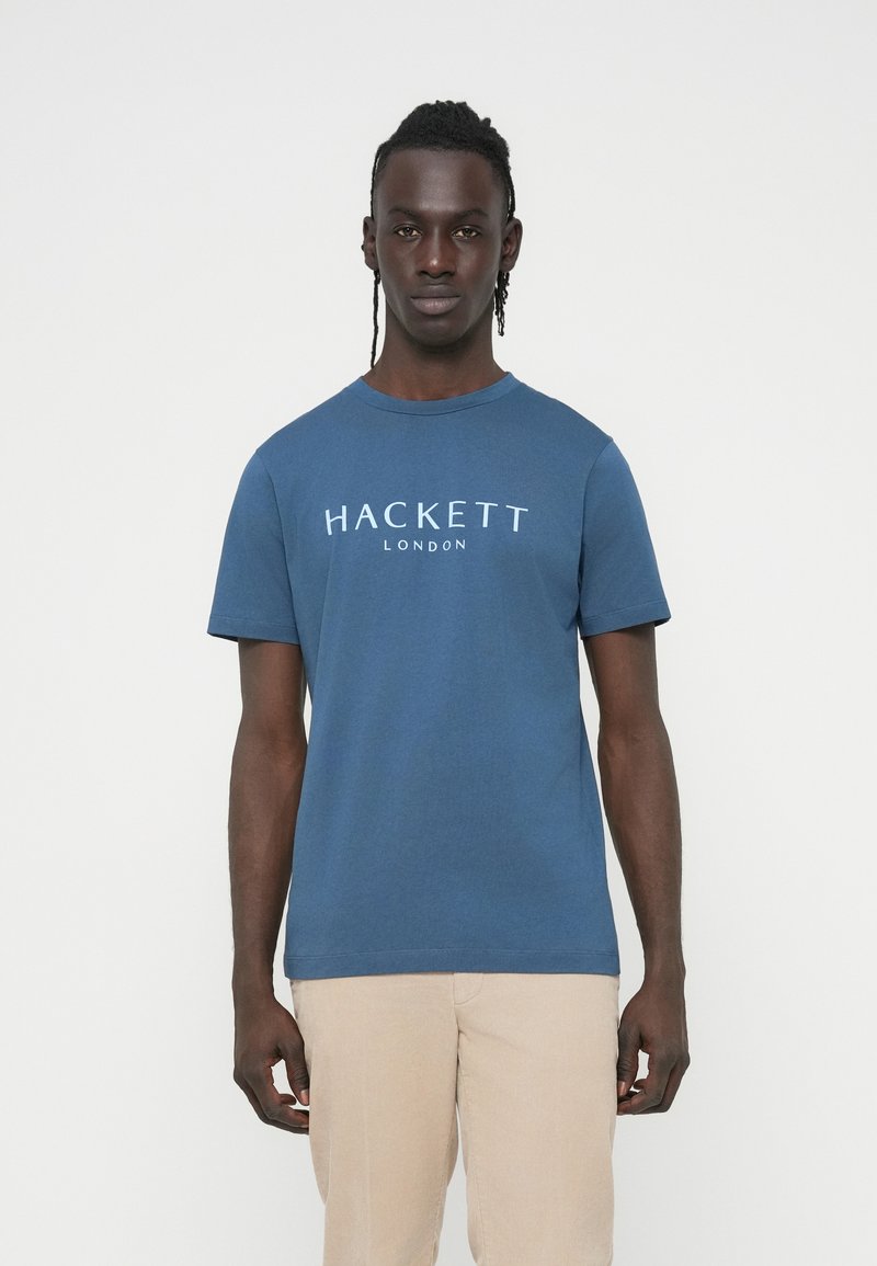 Hackett London T-shirt print blauw