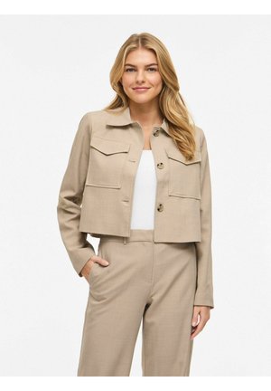 VIROSA GEKNÖPFTE - Leichte Jacke - super light natural melan