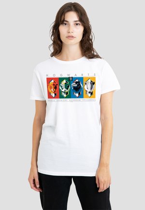 Cotton Soul, HARRY POTTER HOGWARTS MASCOTS - T-Shirt print - white