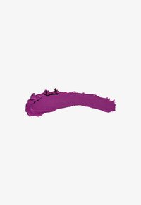 Échantillon de texture crémeuse violet vif avec une finition lisse. Bords légèrement irréguliers montrant la richesse du pigment. Pas de brillance ni de gloss.