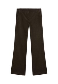 FLARED CORDUROY - Trousers - mottled dark brown