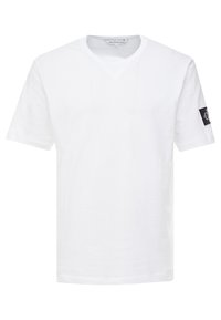 Calvin Klein Jeans MONOGRAM SLEEVE BADGE REG - T-shirt basic - bright white