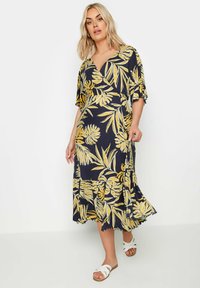 Yours Clothing LEAF SLEEVE - Trikoomekko - navy