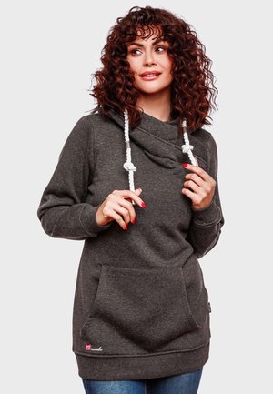 IZUYAA - Jersey con capucha - dark grey melange