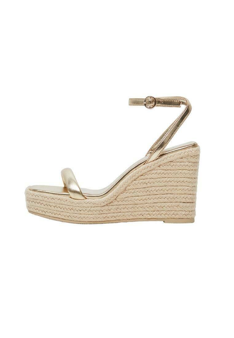 Mango CARMINA - Sandalias de tacón - goud/dorado - Zalando.es