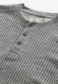 Next REGULAR FIT TEXTURED LONG SLEEVE GRANDAD  - Pitkähihainen paita - grey waffle