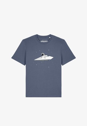 watapparel, FLY ME TO THE MOON - T-shirt imprimé - blue grey