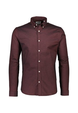 Lindbergh OXFORD SUPERFLEX - Vapaa-ajan kauluspaita - deep red mix