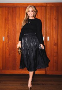 Dobber LIDA SHIMMER - A-lijn rok - black