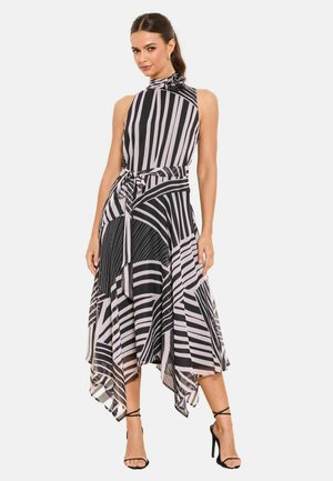 REGULAR FIT - HALTER NECK CORSAGE FIT AND FLARE - Rochie de zi - monochrome