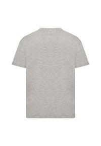 Gray short-sleeve t-shirt, crew neckline, soft texture, plain design, no graphics or accents, straight-cut hem, standard fit.