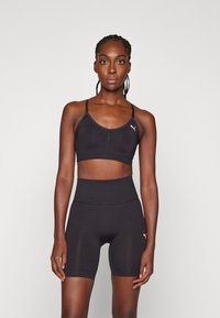 Puma - MOVE SHAPELUXE SEAMLESS BRA - Neliela atbalsta sporta krūšturis - black Miniatūras attēls 1