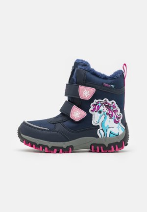 FLAKE TEX - Winter boots - navy/pink