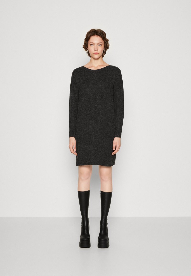 Vero Moda VMDOFFY BOATNECK DRESS Jumper dress black/melange/black